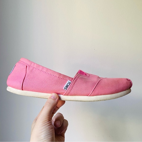 Toms Alpargata Women’s Pink Canvas Slip -On Shoes Size Women US 8 ( fits US 7-8) - Picture 2 of 8